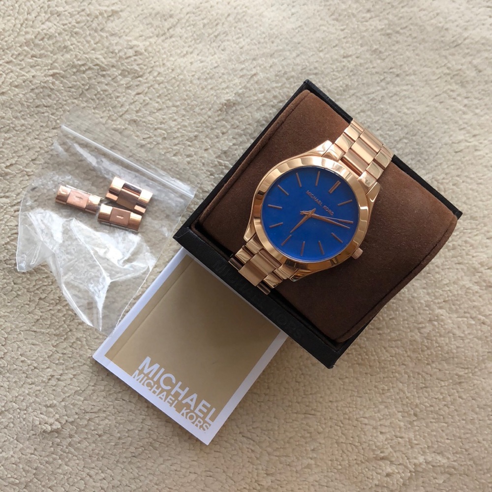 Rose gold MK watch
